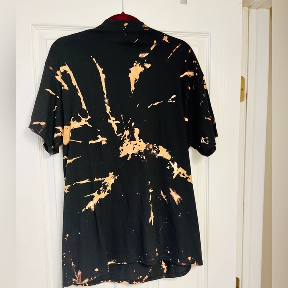 Distressed bleach tie-dye graphic Nirvana band t-shirt dress; size small; New - Picture 3 of 5